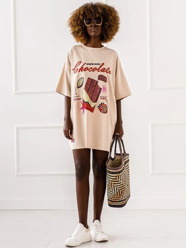 T-shirt Chcolate - Beż