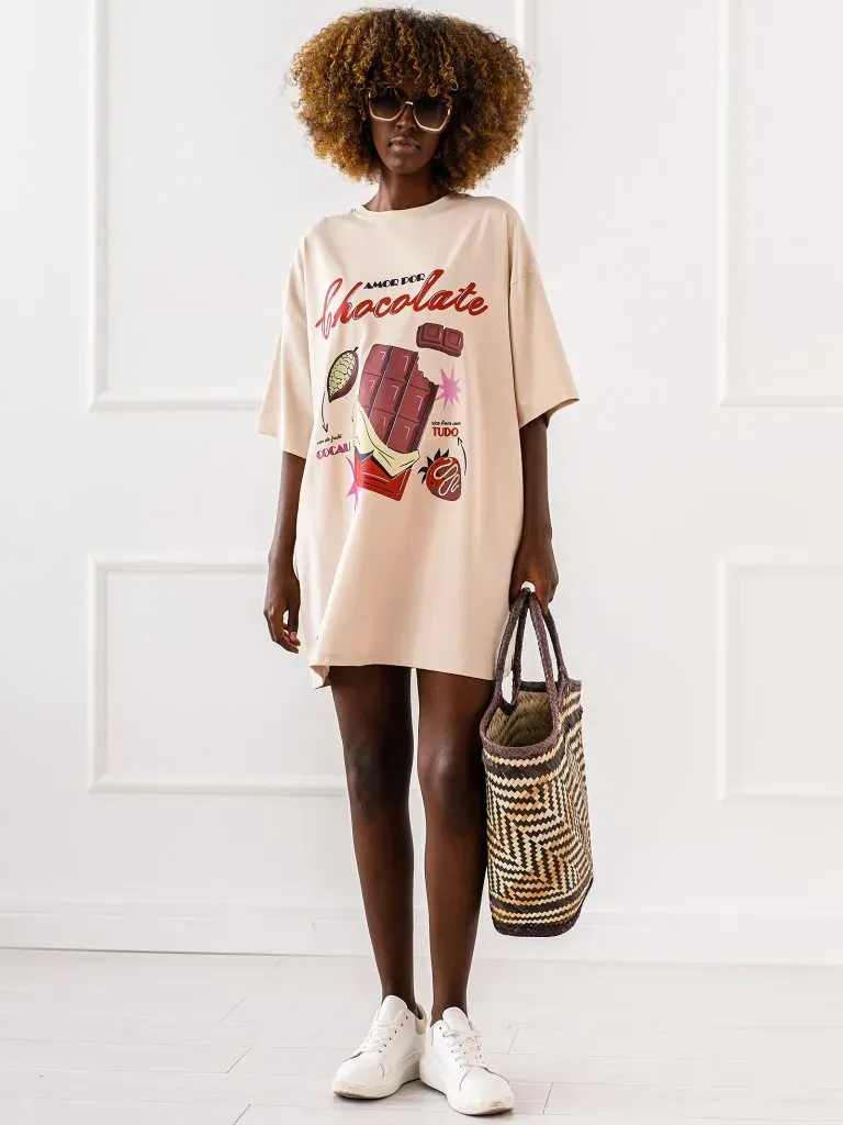 T-shirt Chcolate - Beż