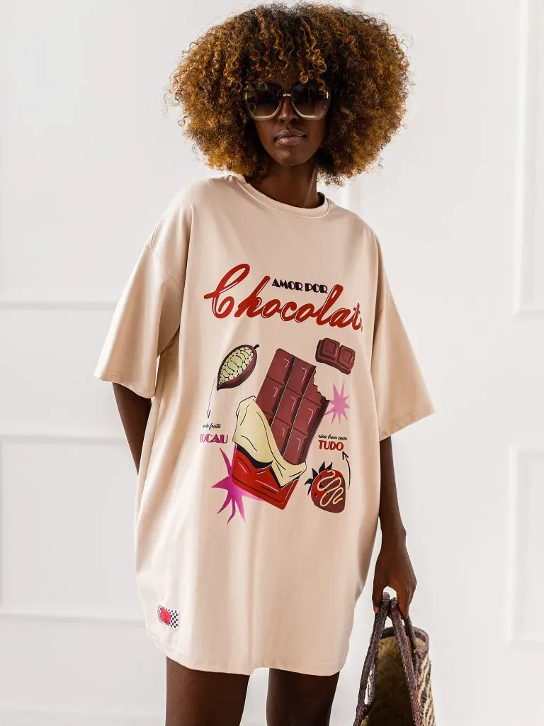 T-shirt Chcolate - Beż