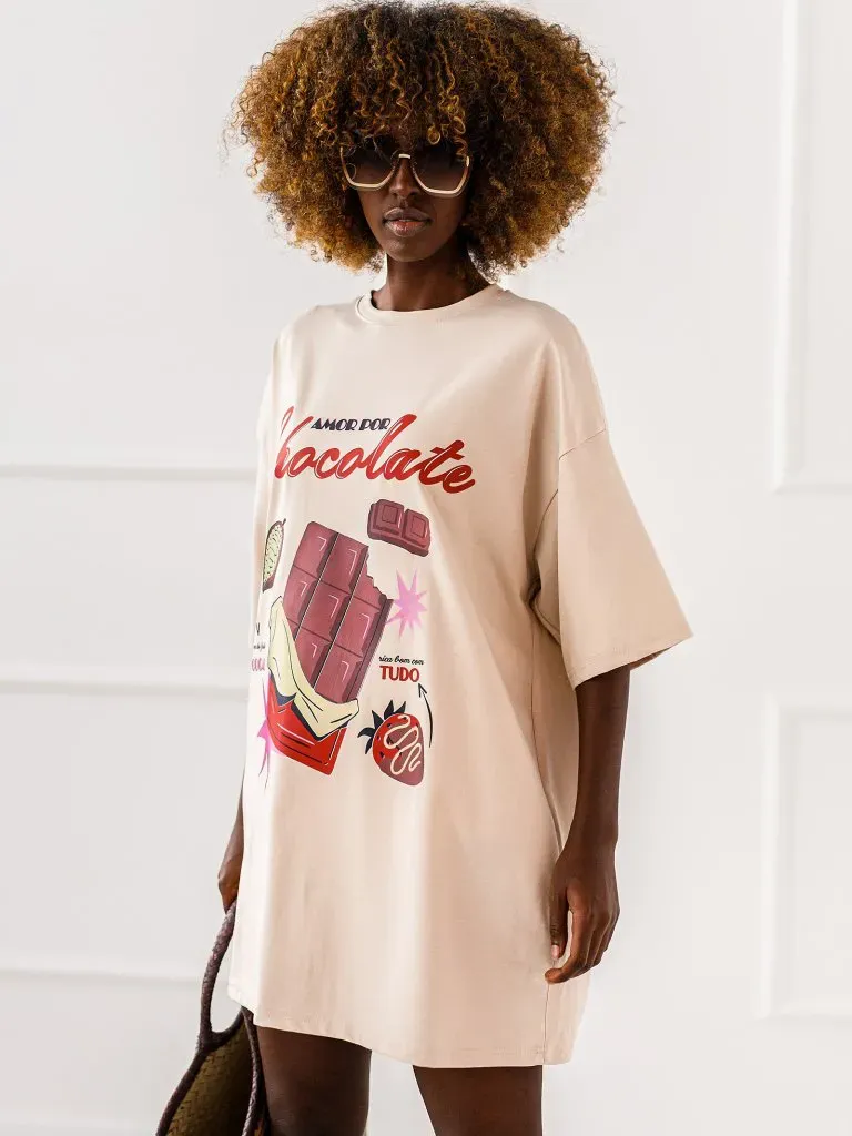 T-shirt Chcolate - Beż