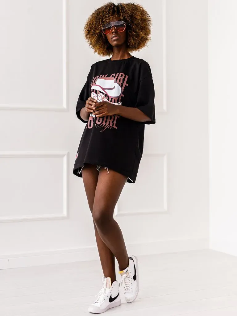 T-shirt “Cowgirl Vibes" - Czarny