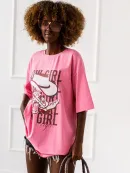 T-shirt “Cowgirl Vibes" - Różowy