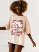 T-shirt “Cowgirl Vibes" - Beżowy