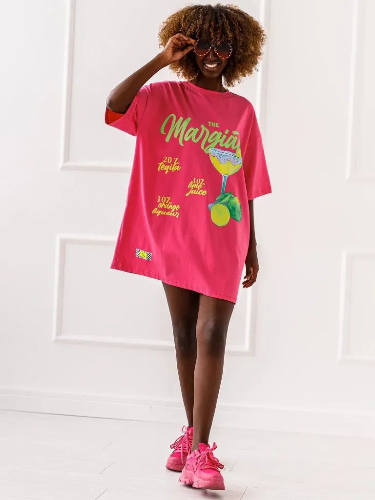 T-shirt Margarita Mood - Fuksja
