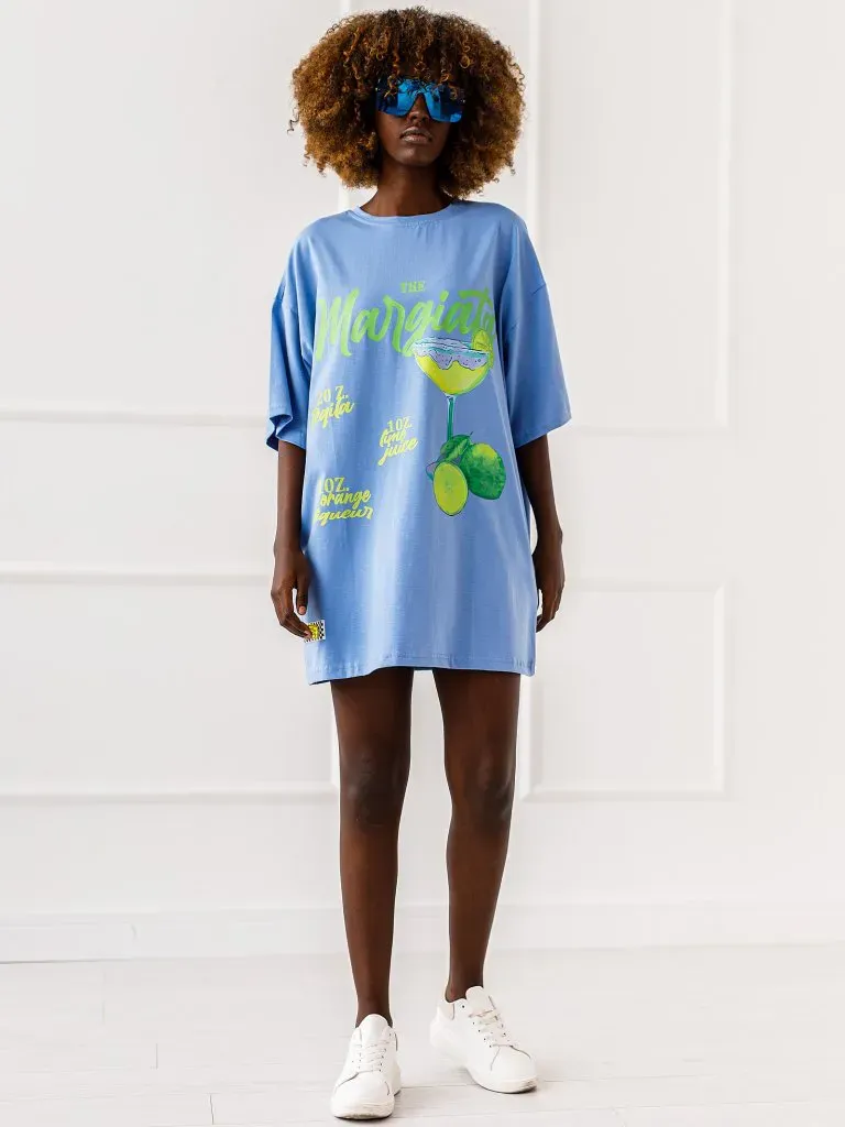 T-shirt Margarita Mood - Niebieski