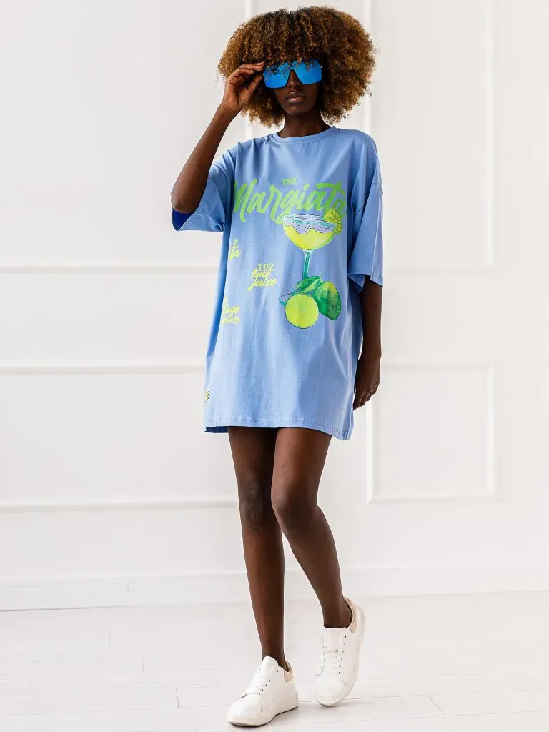 T-shirt Margarita Mood - Niebieski