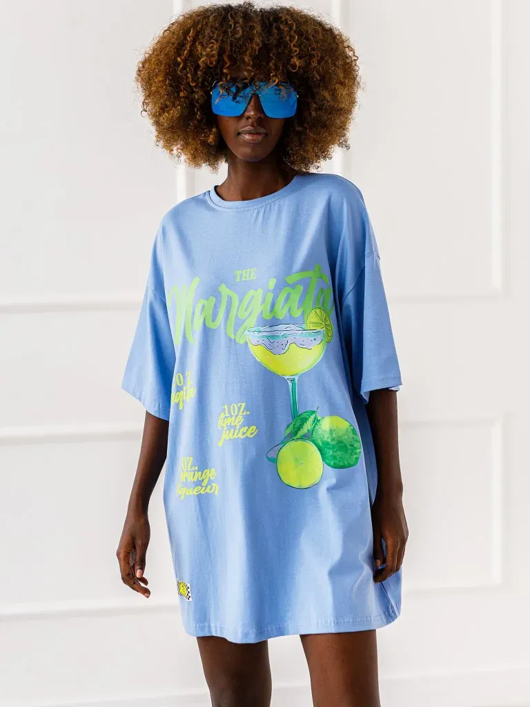 T-shirt Margarita Mood - Niebieski